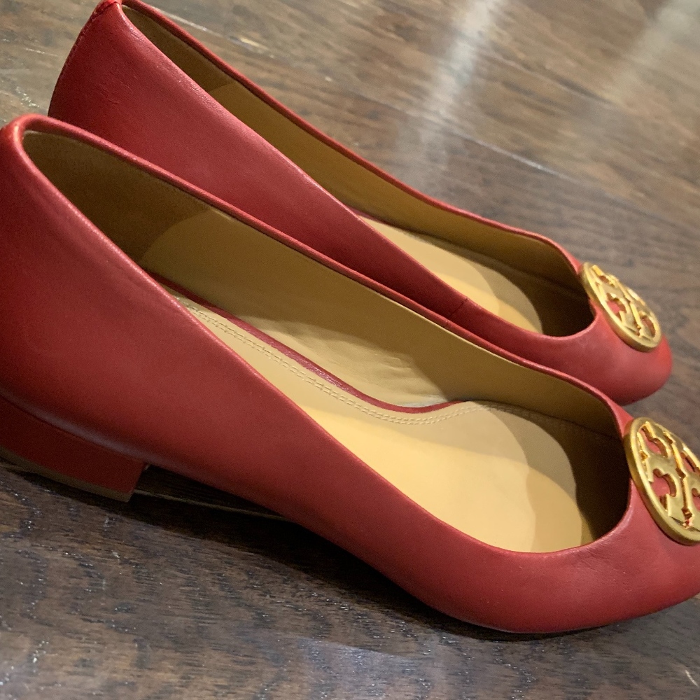 Tory Burch Chelsea Ballet Flat Dark Redstone 6.5